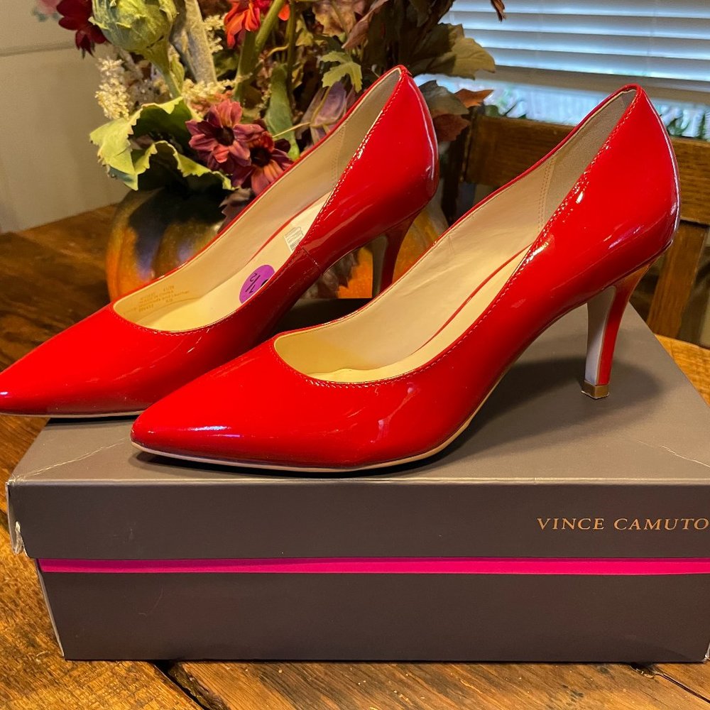 New Cole Haan women 6.5 red patent leather pumps   shoes